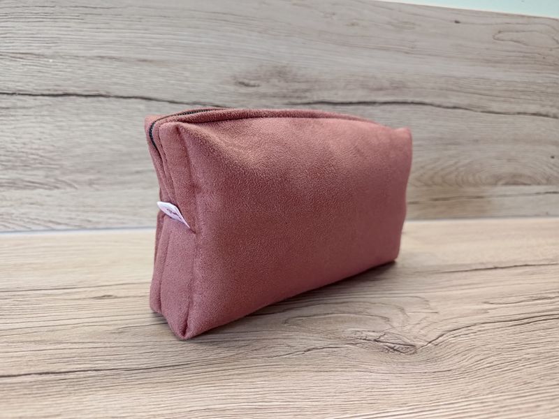 Trousse velours rose