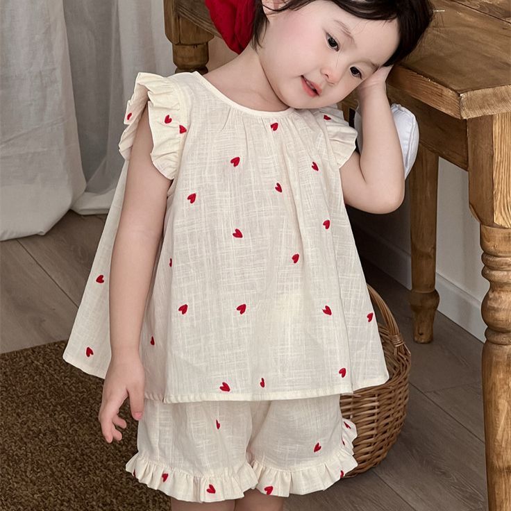 Tiny Hearts Embroidery Dress