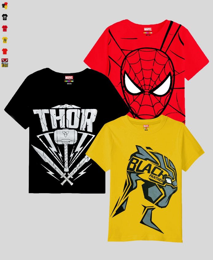 Pack Of 3 Boys Avengers Printed T-shirt