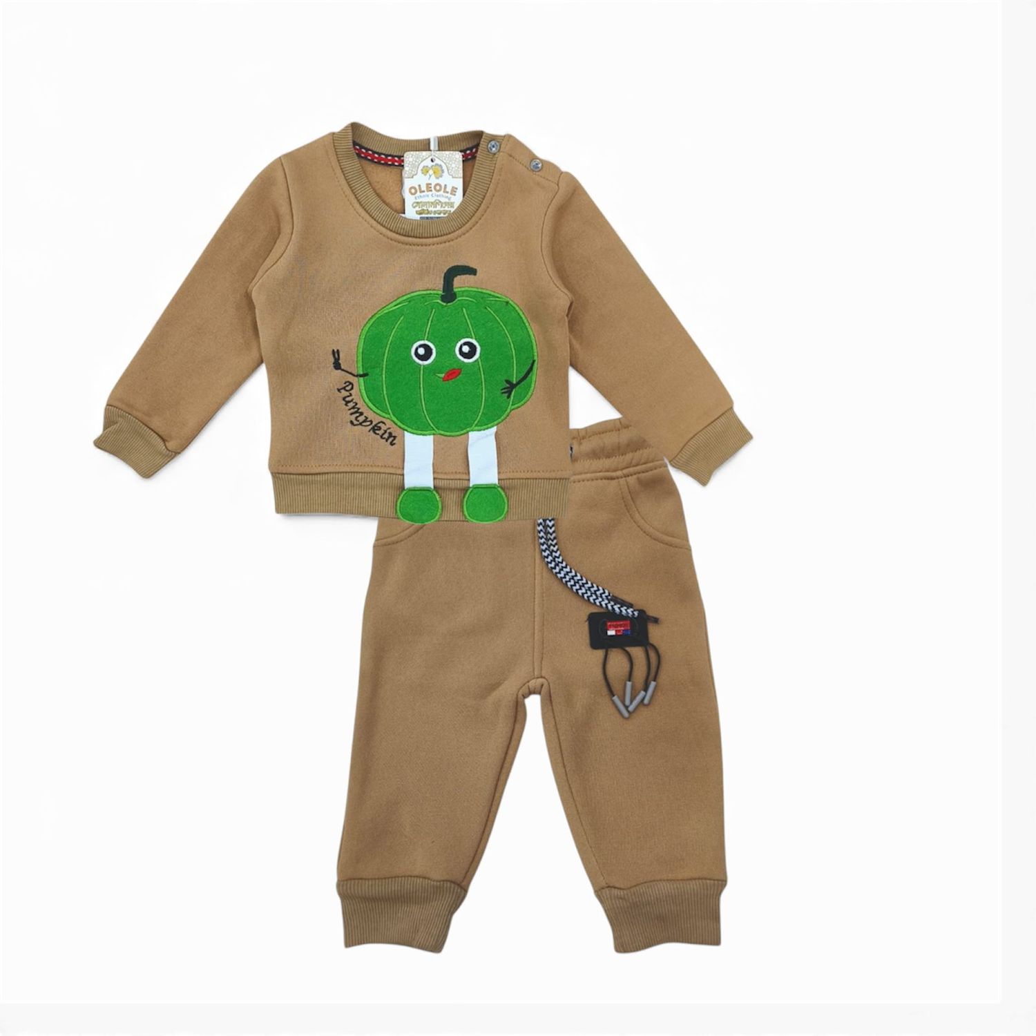 Winter Cute Pumpkin Sweatshirt Pants Set