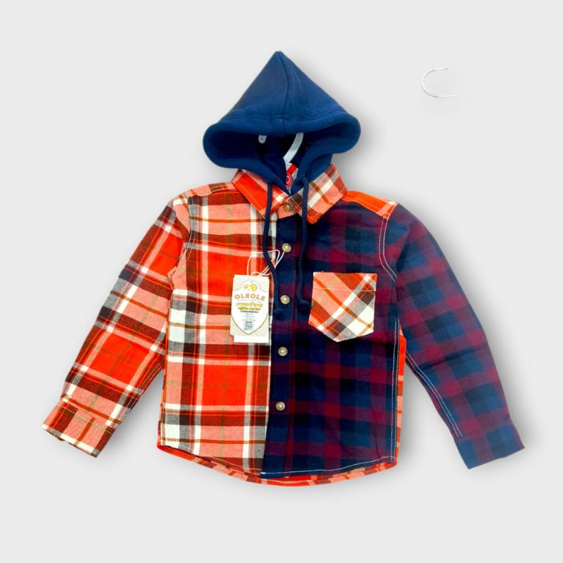 Hoodie Flannel Shirt for Little Boys