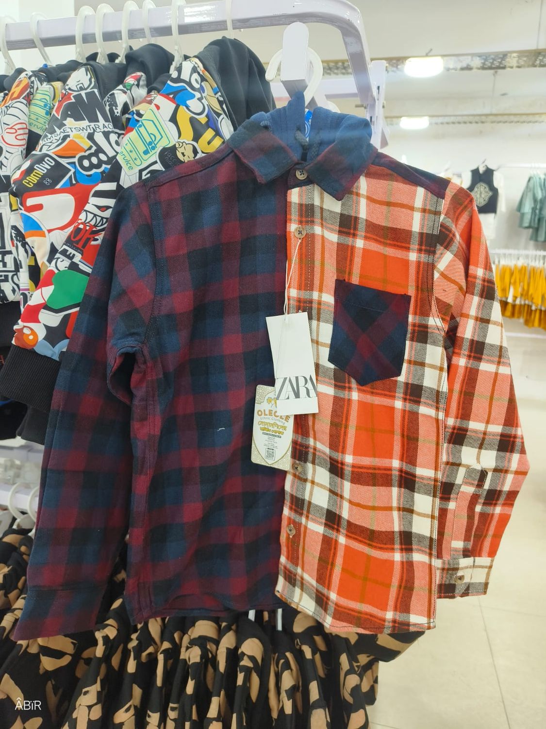 Hoodie Flannel Shirt for Little Boys