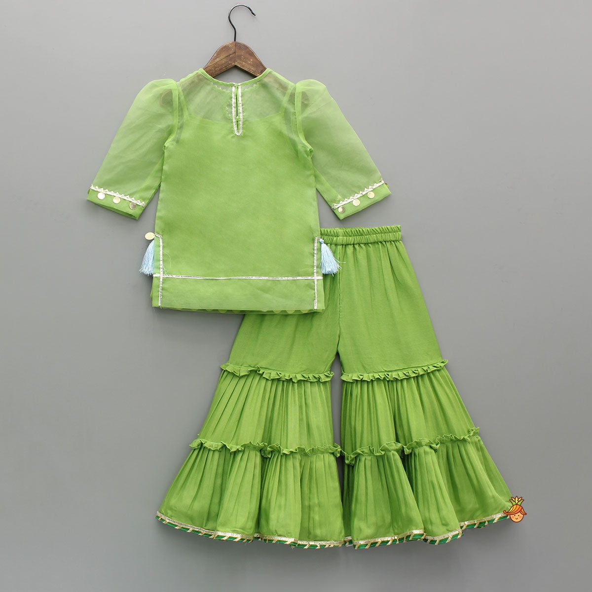 Kurti And Ruffled Sharara | AZ-688