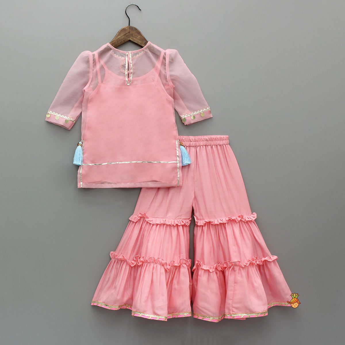 Kurti And Ruffled Sharara | AZ-689