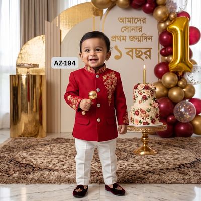 AZ-194-Red Prince Coat &amp; Pant