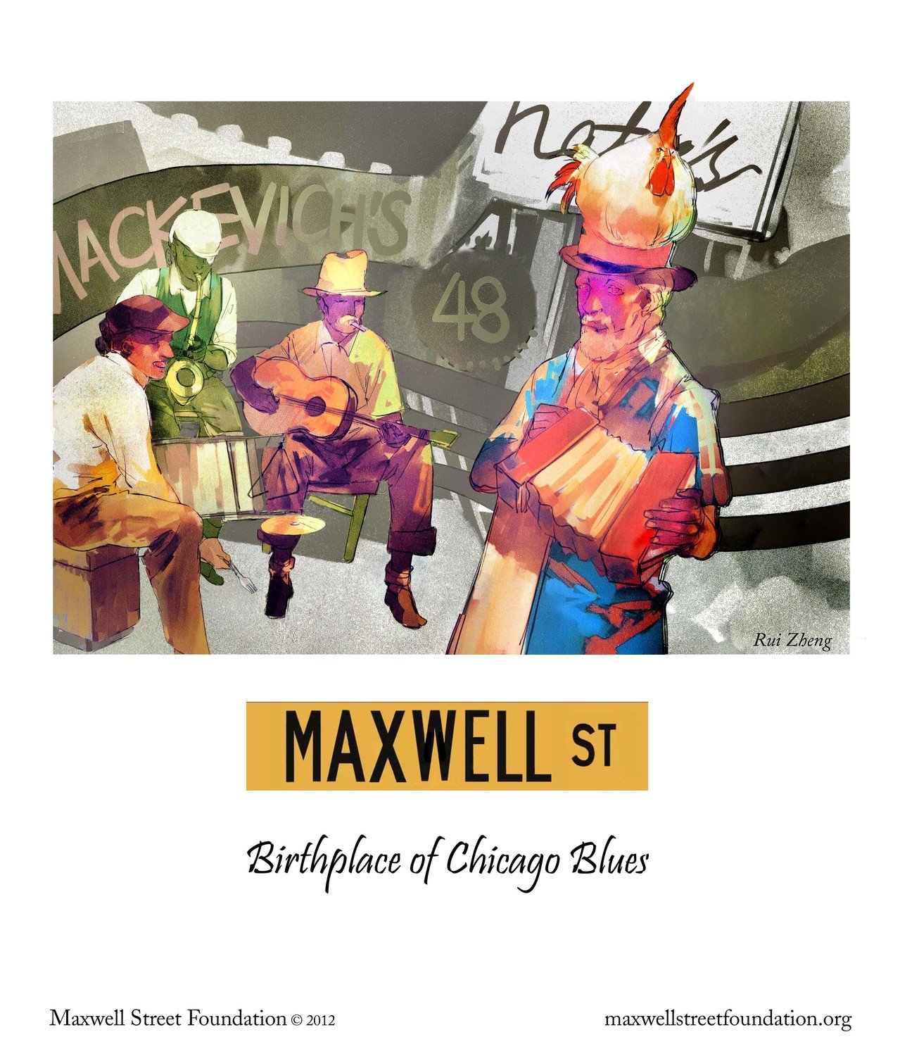 Maxwell St Chicken Charlie poster