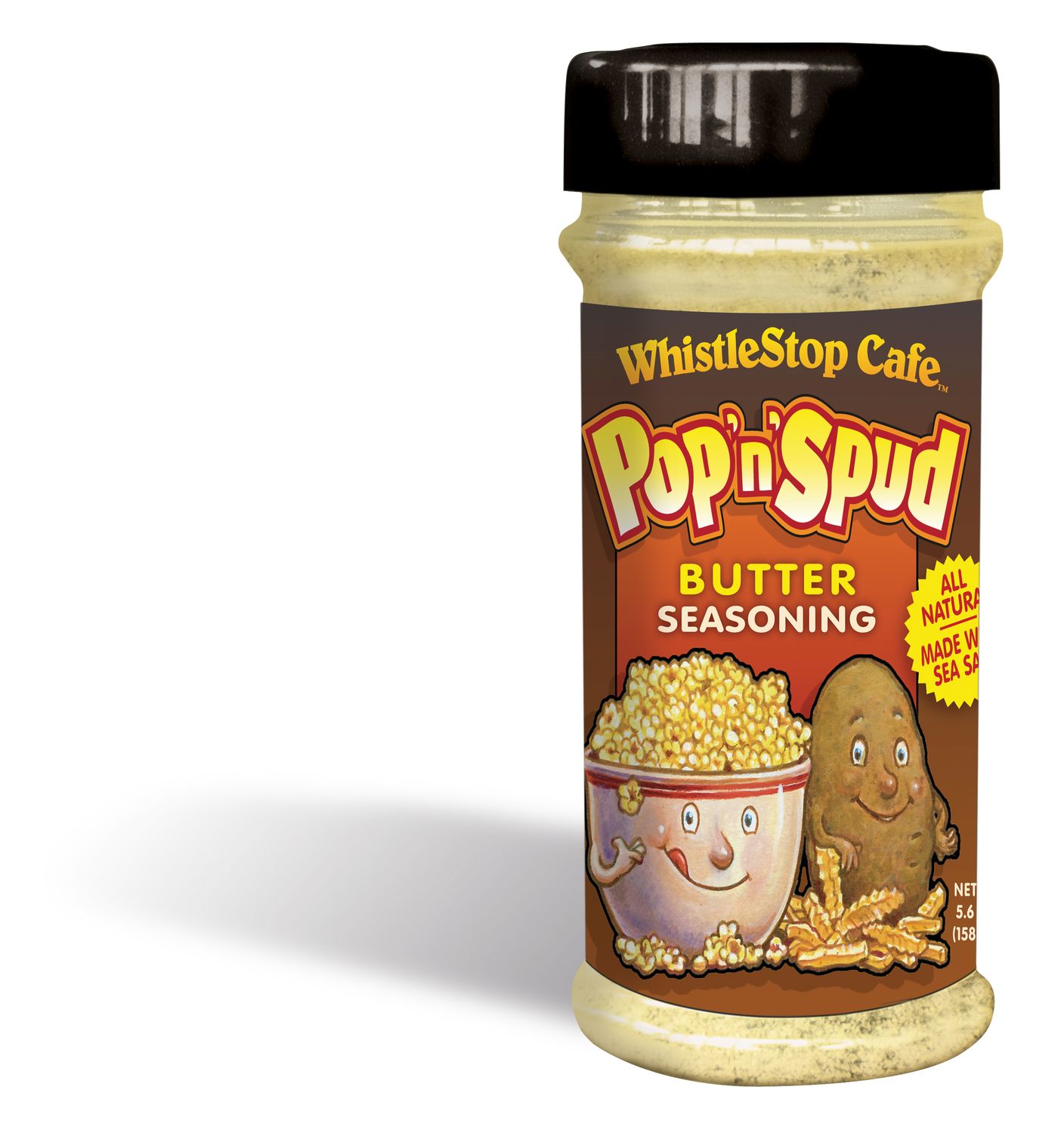 Original WhistleStop Cafe Recipes | Pop &#39;n&#39; Spud Butter Seasoning | 5.6-oz | 1 Shaker