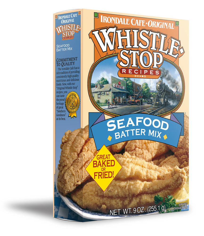 Original WhistleStop Cafe Recipes | Seafood Batter Mix | 9-oz | 1 Box