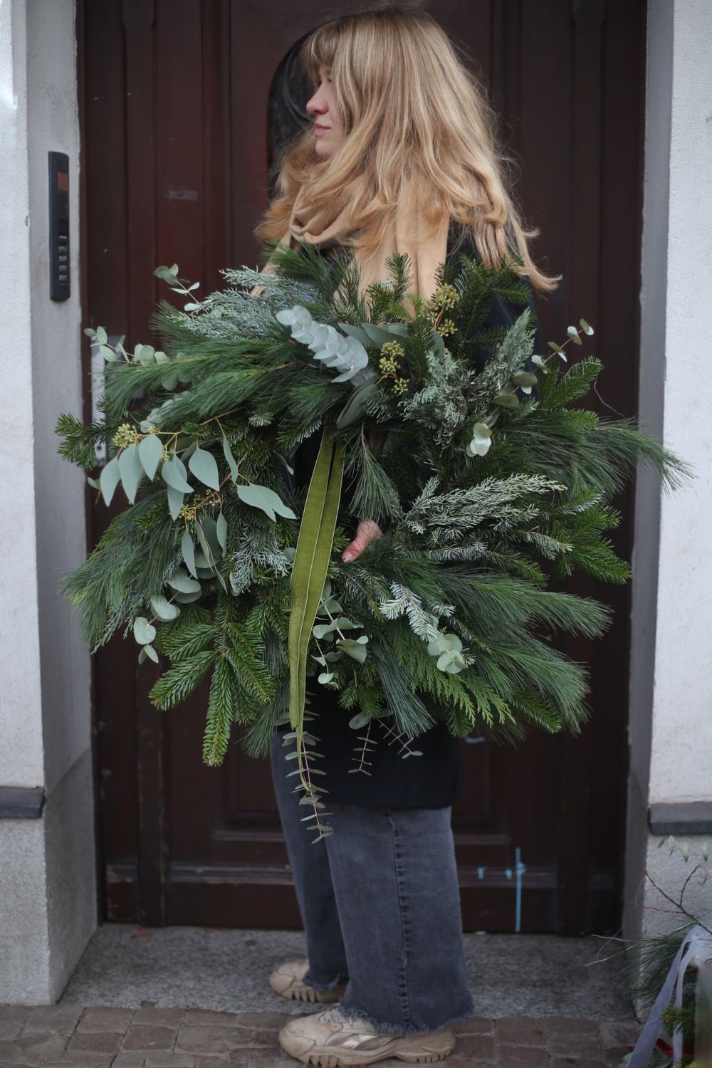 Wianek świąteczny naturalny 