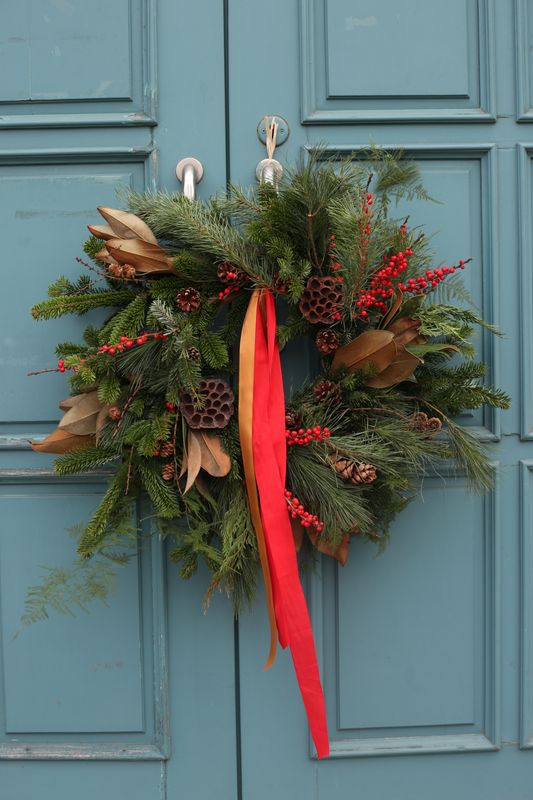 Wianek świąteczny szyszka