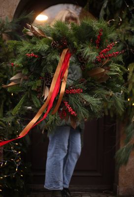 Wianek świąteczny szyszka