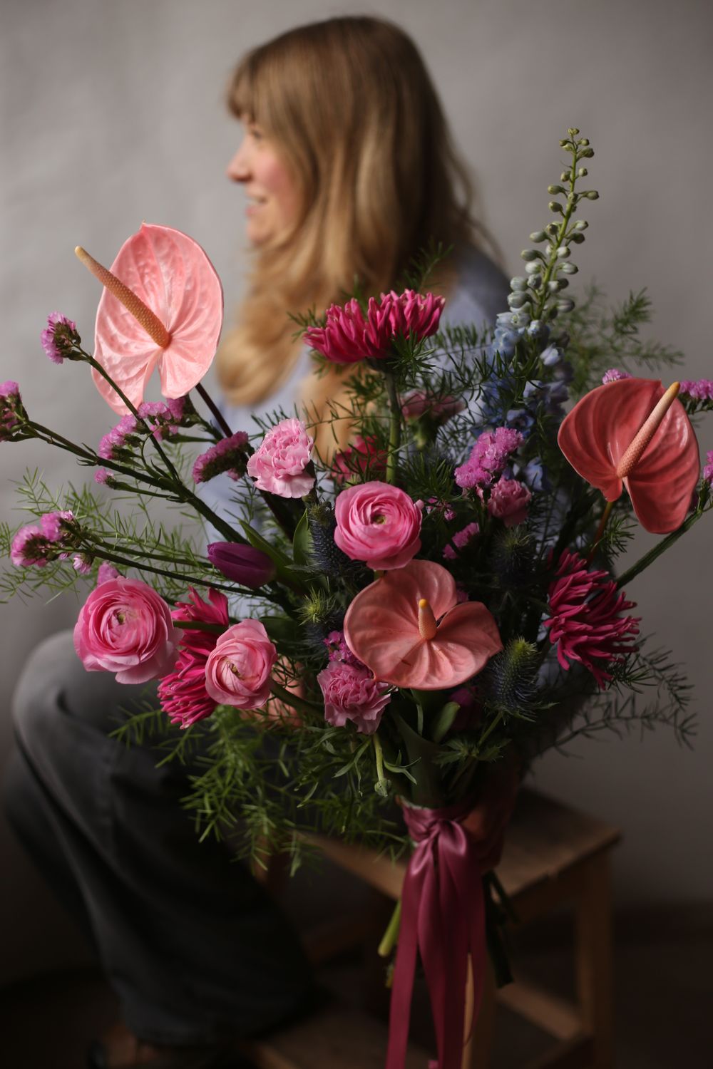 Bukiet RÓŻ z anturium