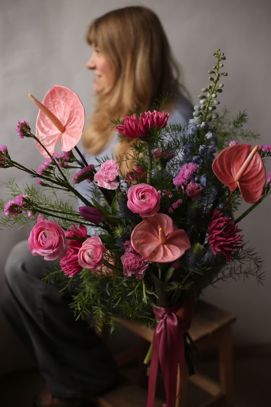 Bukiet RÓŻ z anturium