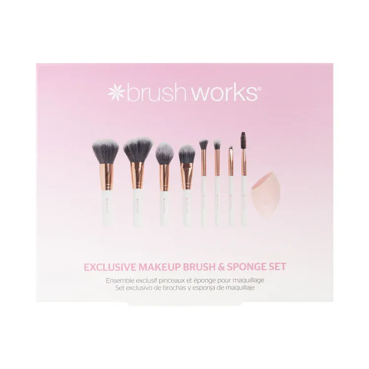 Brushworks Exclusive Makeup Brush &amp; Sponge Set