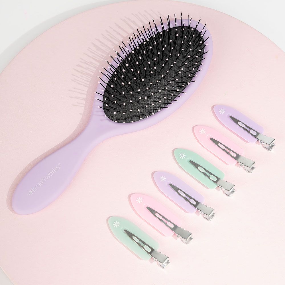 Brushworks Luxury Purple Hair Styling Set