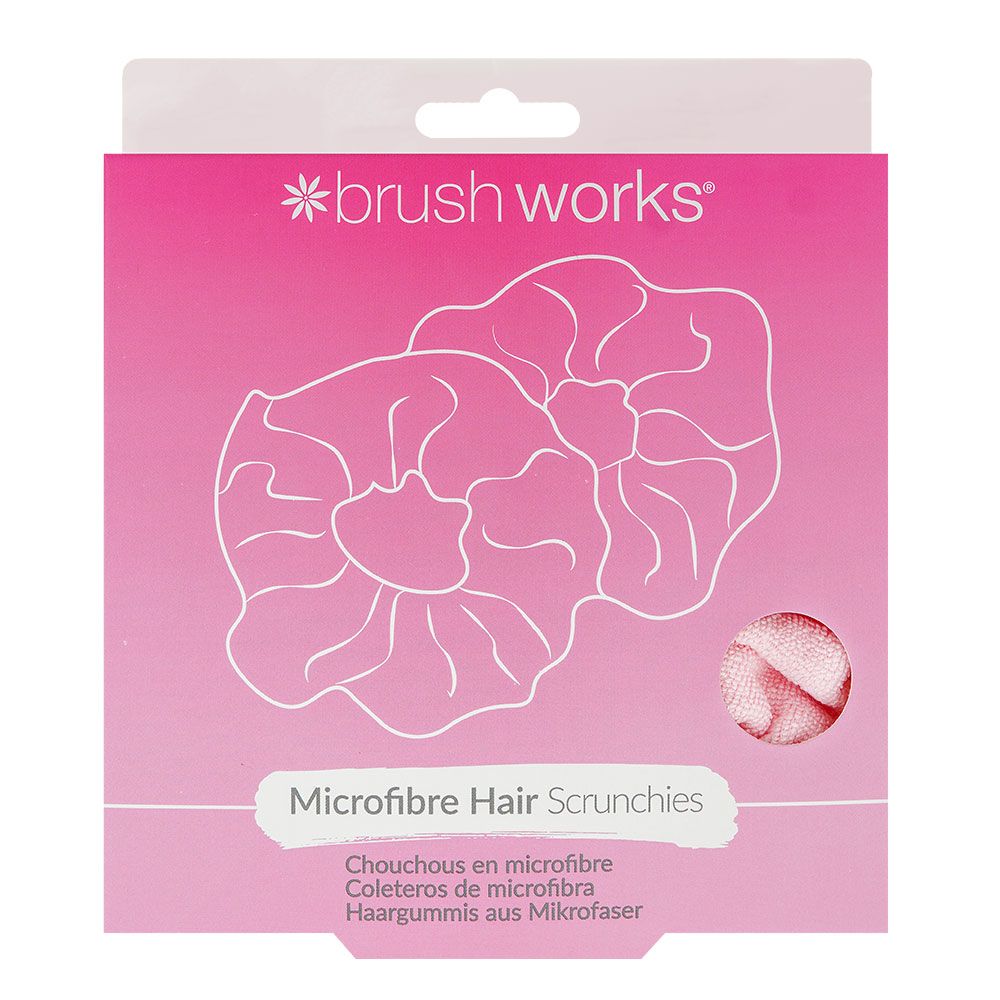 Brushworks Microfibre Hair Scrunchies 2 pack