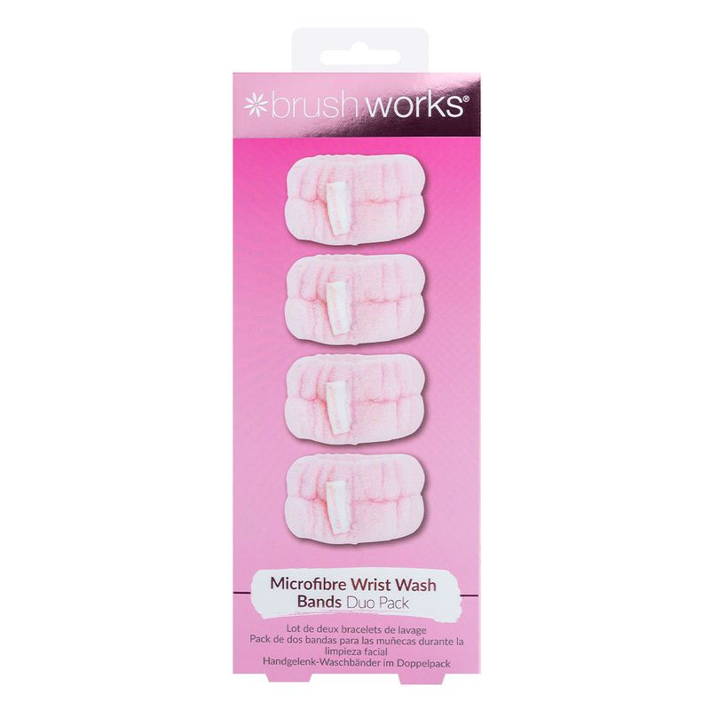 Brushworks Microfibre Wrist Wash Bands 2 Pack