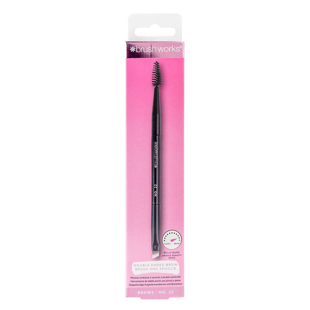 brushworks No.22 Double Ended Brow Brush And Spoolie