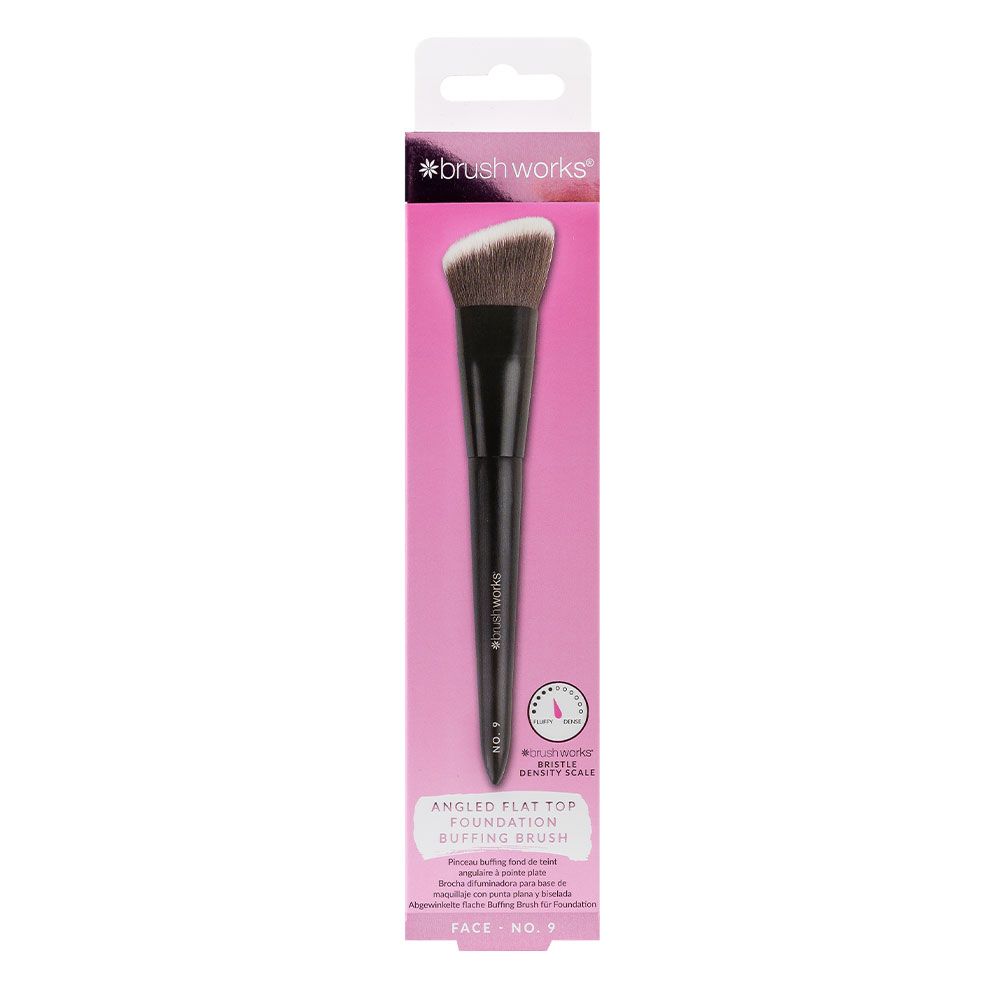 brushworks No.9 Angled Flat Top Foundation Buffing Brush