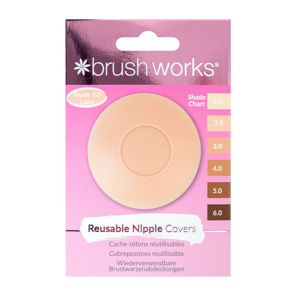 Brushworks Reusable Silicone Nipple Covers Shade 2.0 - Latte