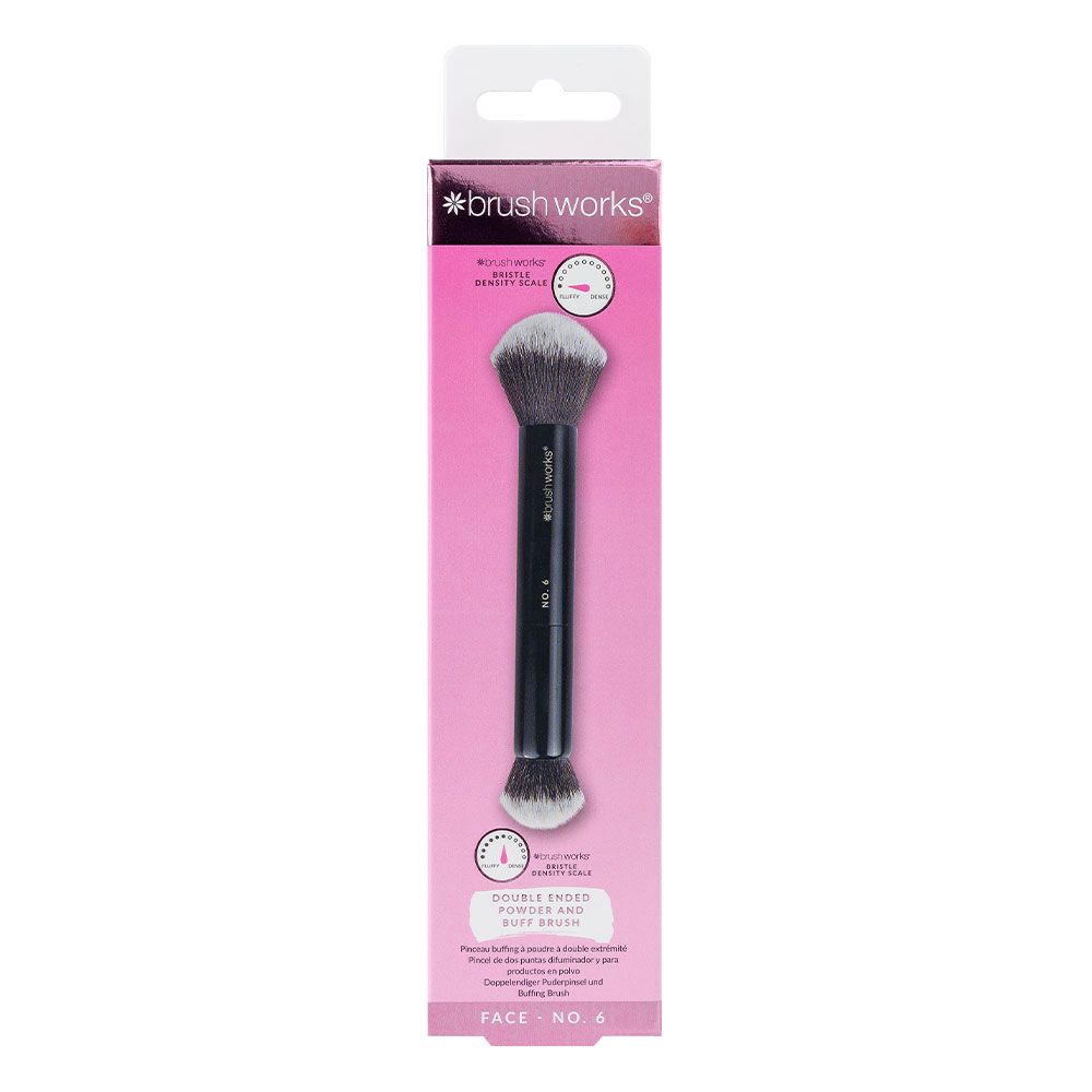 brushworks No.6 Double Ended Powder and Buff Brush