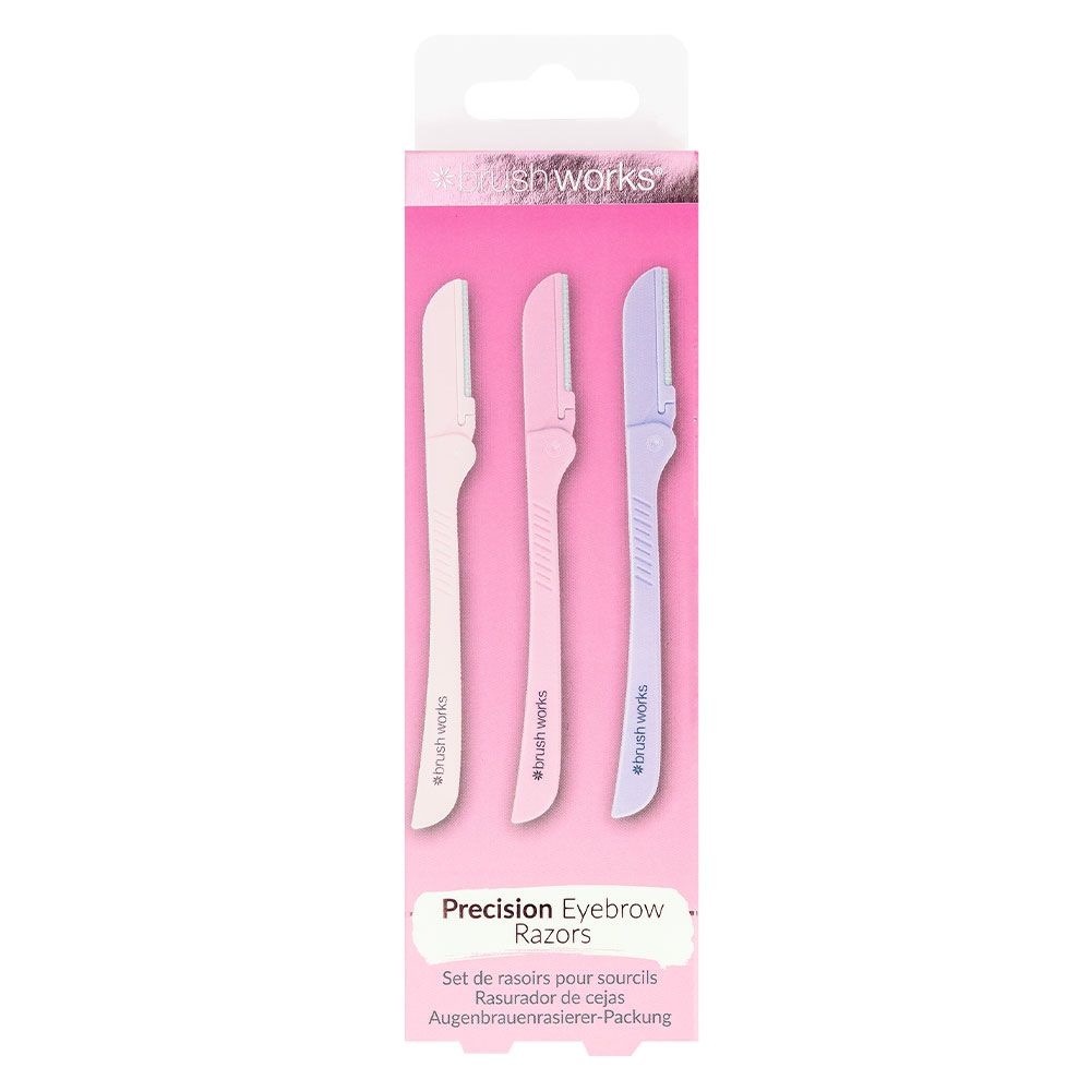 Brushworks Precision Eyebrow Razor (Pack of 3 )