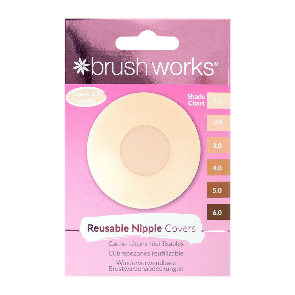 Brushworks Reusable Silicone Nipple Covers Shade 1.0 - Vanilla