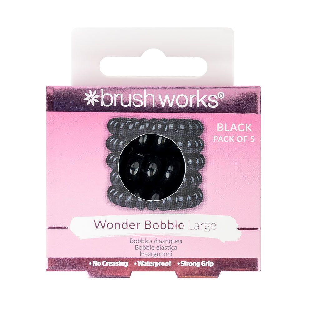 Brushworks wonder Bobble Large Black 5 pack