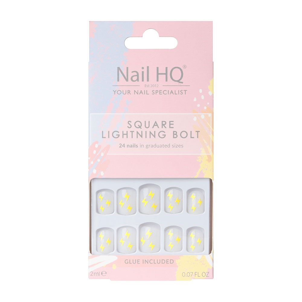 Nail HQ Square Lightning Bolt Nails
