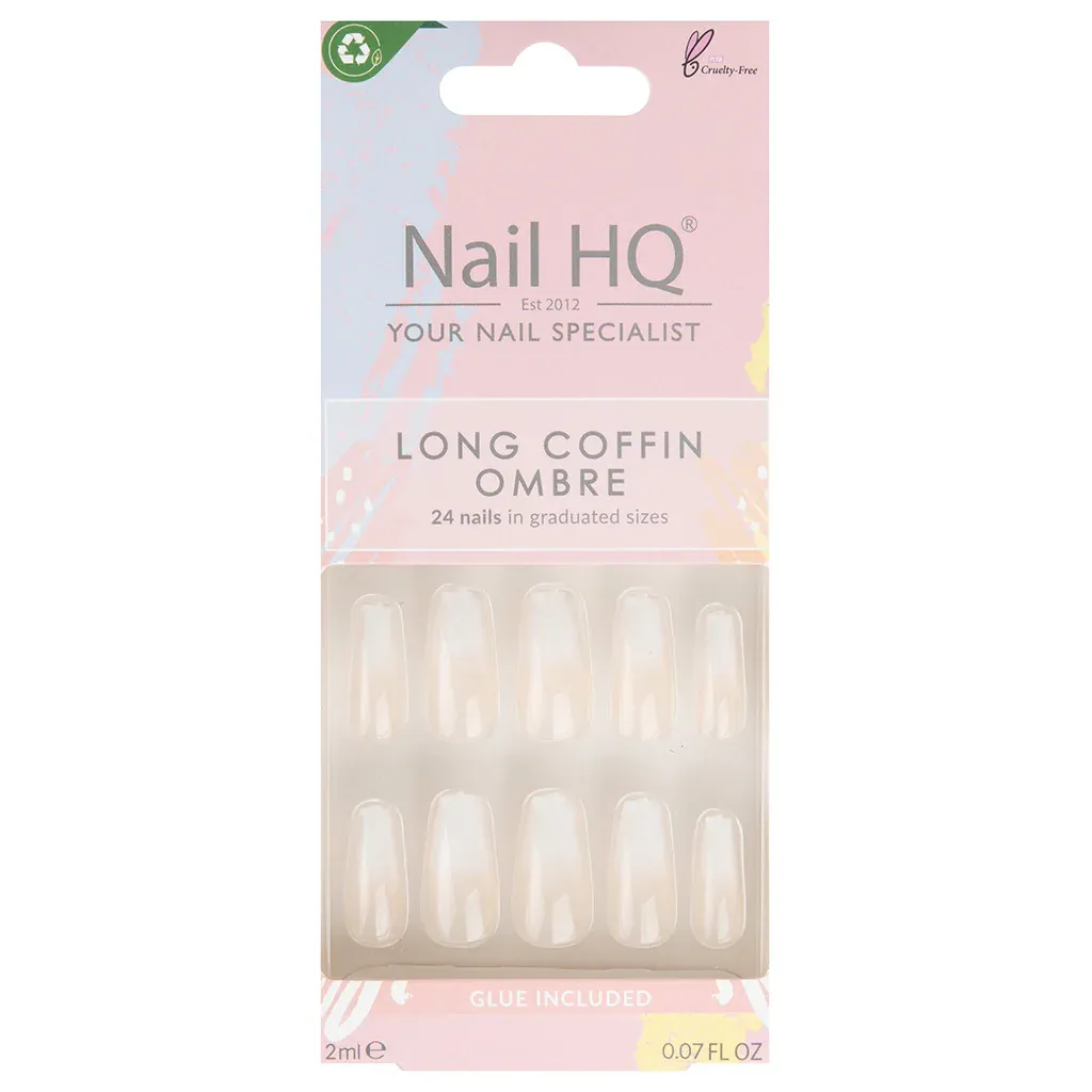 Nail HQ False Nails Long Coffin - Ombre