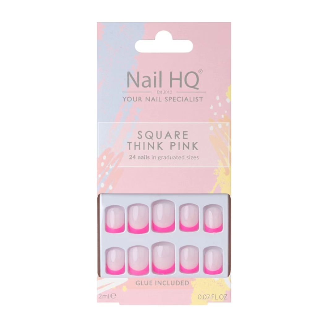 Nail HQ Square Think Pink 24 Nails