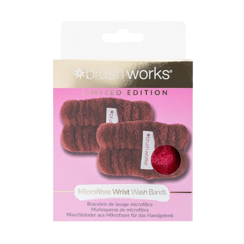 Brushworks Limited Edition Microfibre Wrist Wash Bands (Red)