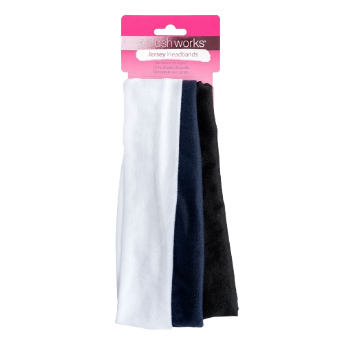 Brushworks Jersey Headbands – 3 Pack