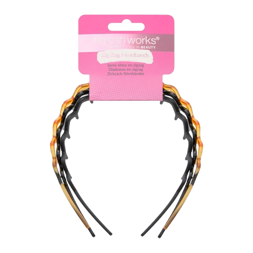 Brushworks Zig Zag Headband - 3 Pack