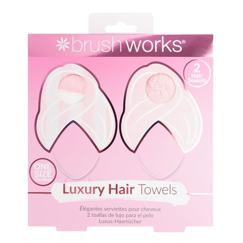 Brushworks Luxury Hair Towels – 2 Pack