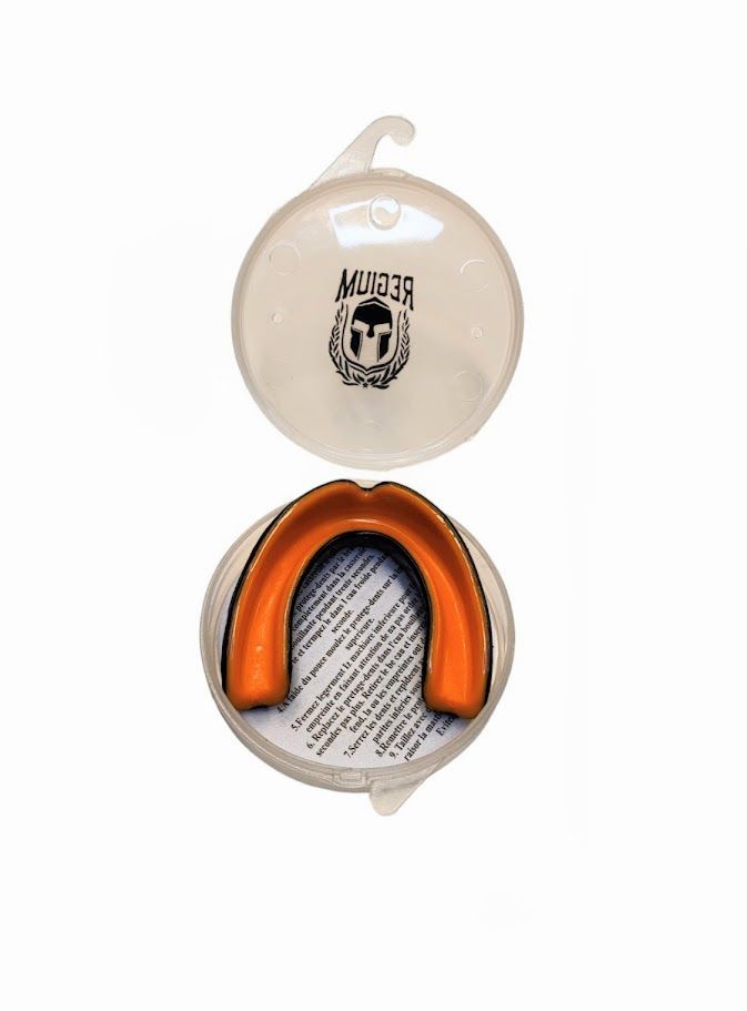 protectores bucales Regium "Elite" GEL negro/naranja