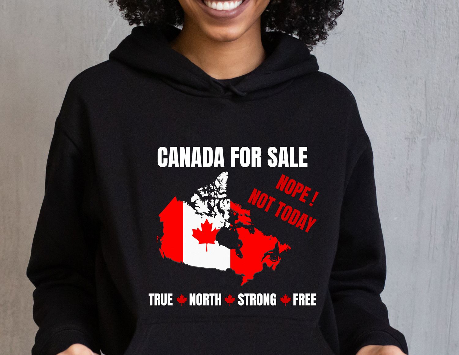 Canada Not For Sale Hoodie, Size: Small, Colour: Black