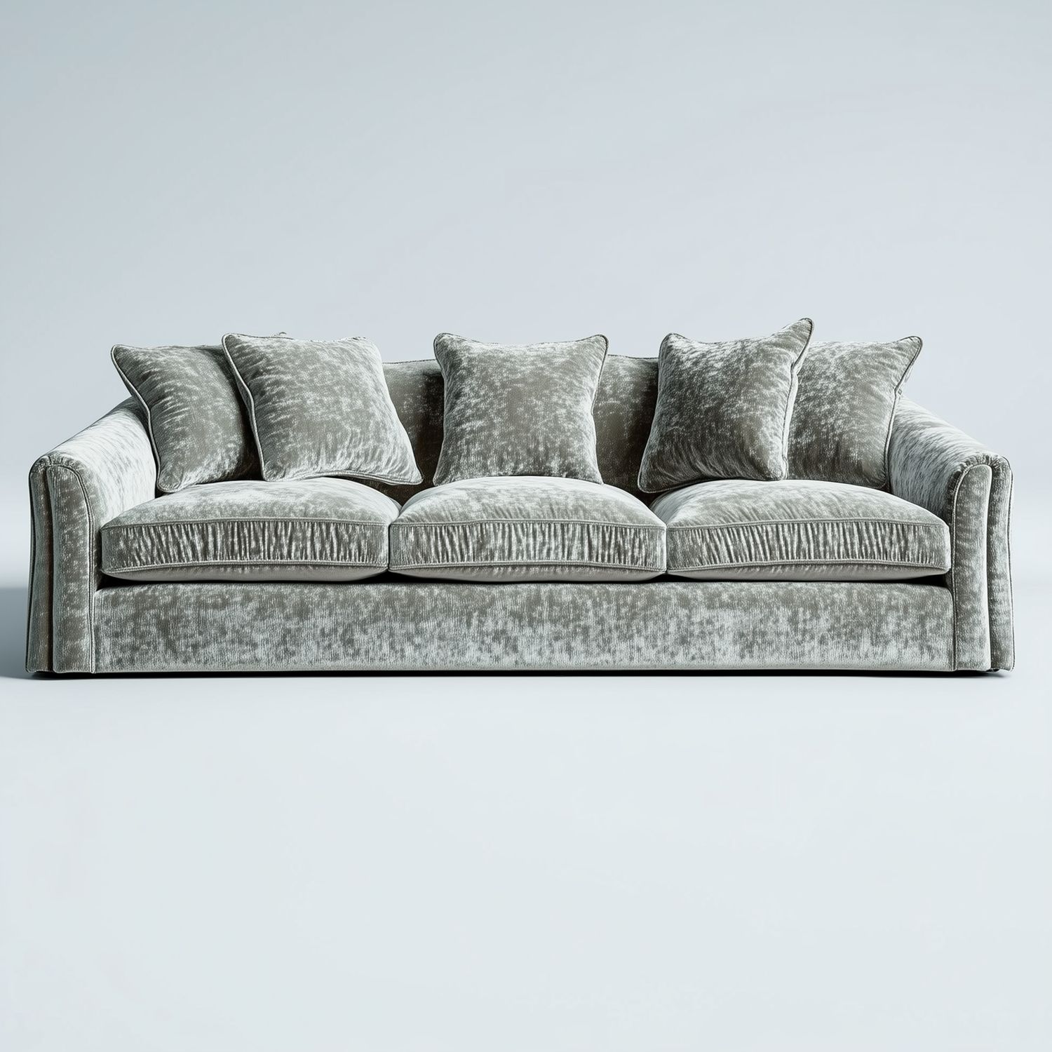 Luxurious Velvet Sofa with Oversized Cushions