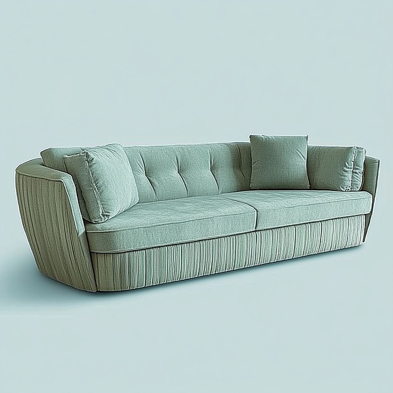 Modern Tufted Sofa with Plush Cushions