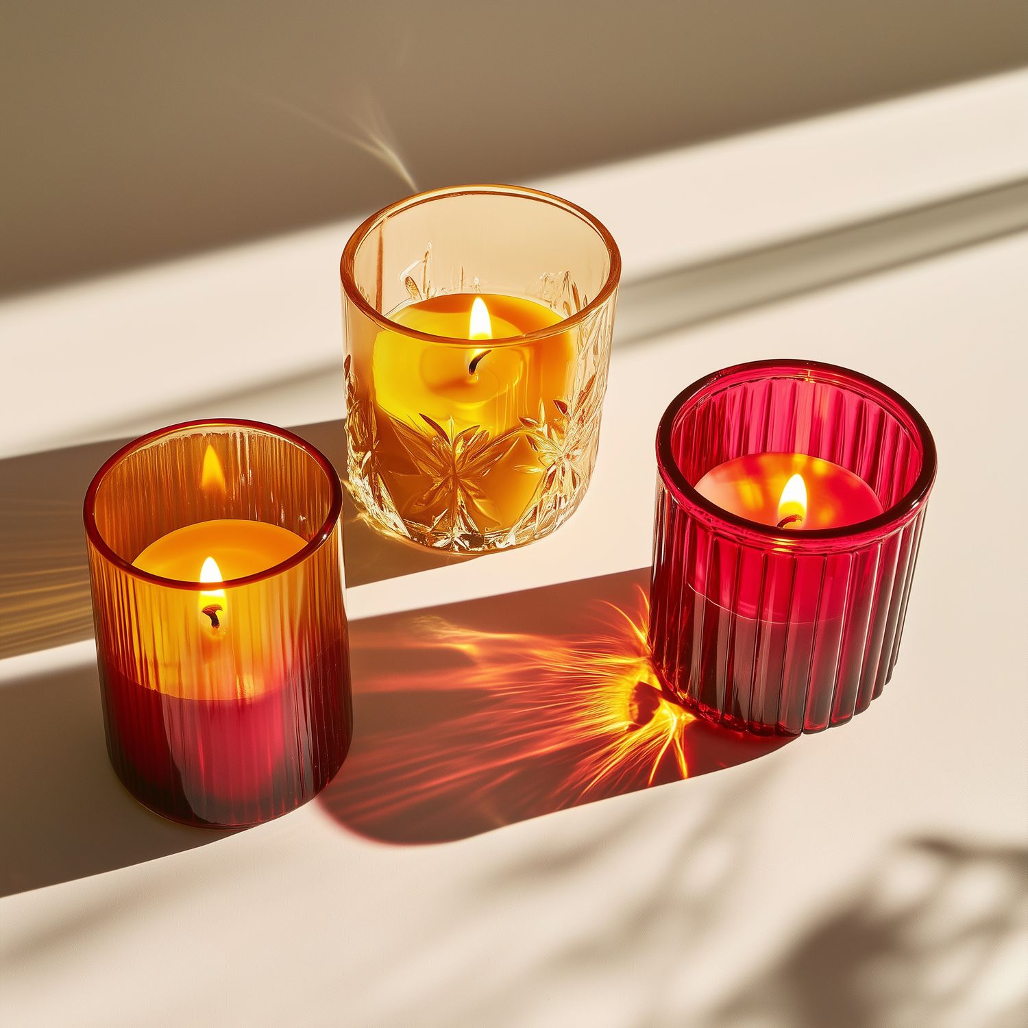 Set of Scented Glass Candles