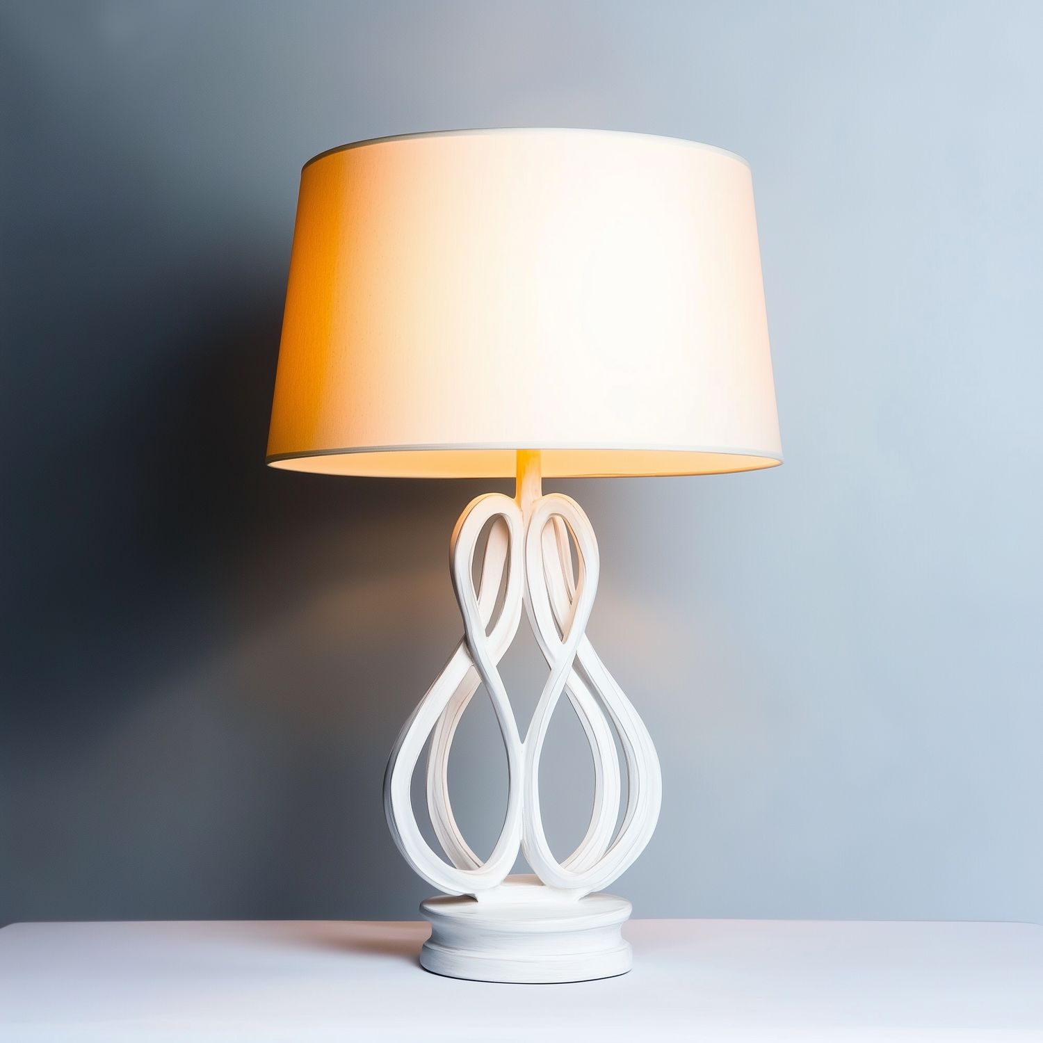 Decorative Table Lamp with Sculpted Base