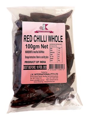 Chilli Whole Red 100g