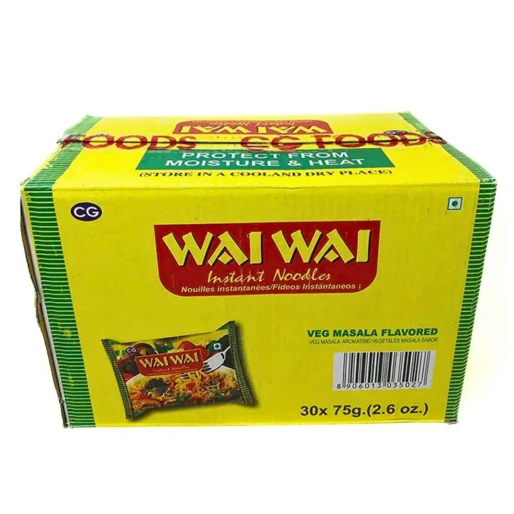 Wai Wai Vegetable Noodles 75gm 30Pack