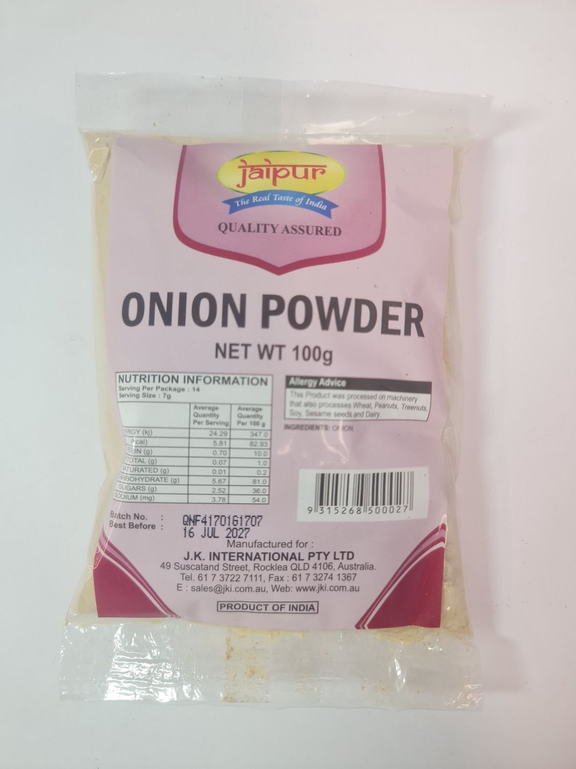 Onion Powder JK 100g
