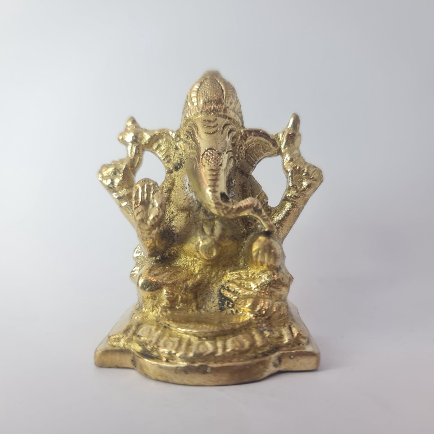 Brass Ganesh Murti Net wt 300 gm H 3&quot;