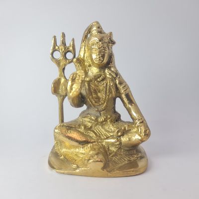 Brass Shiva Murti Net wt 450 gm H 3.5&quot;