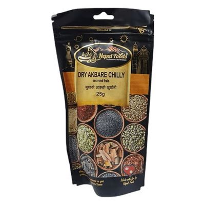 Dry Akabare  Round Small Chilly 25g/ NF