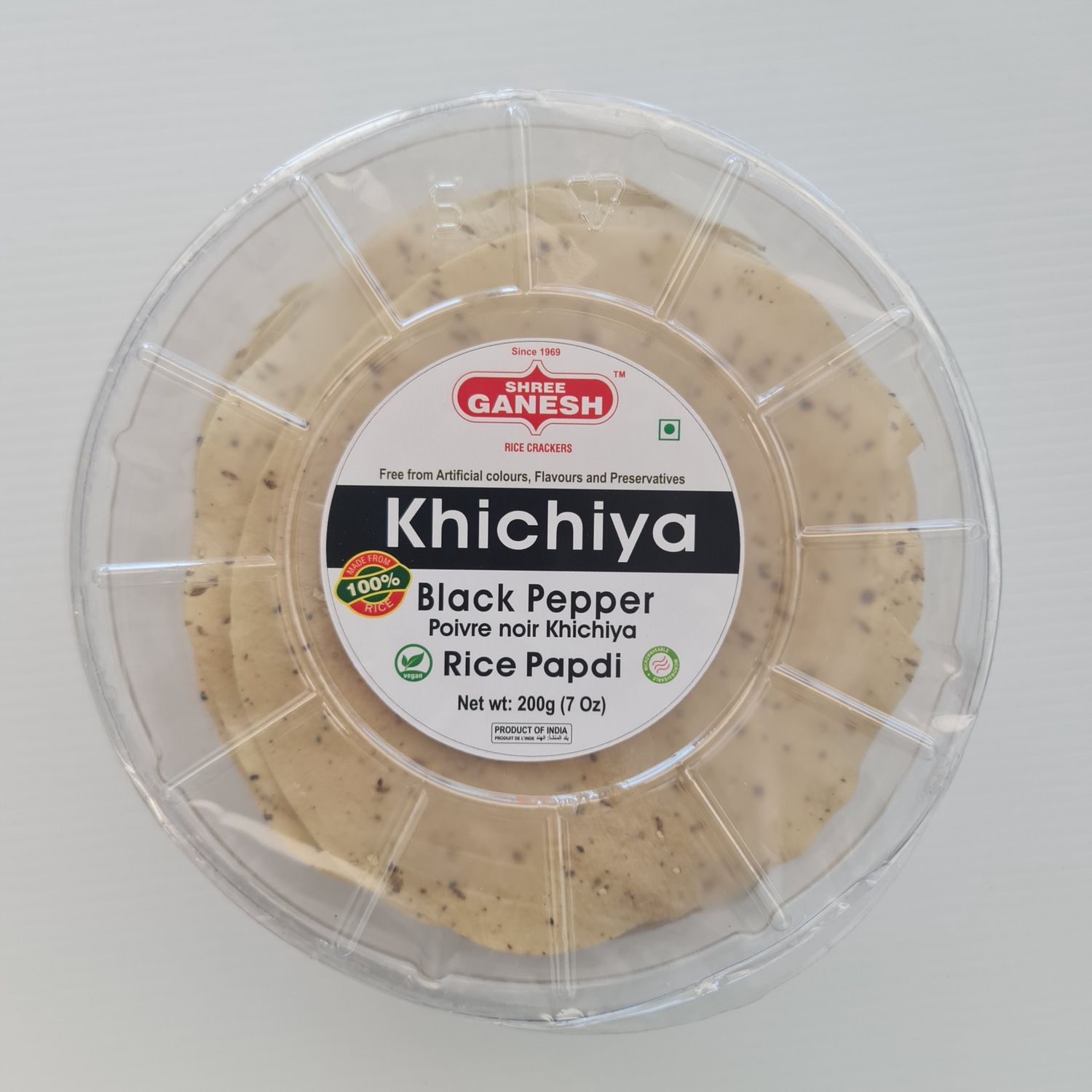 Rice Papad black pepper 200g Ganesh