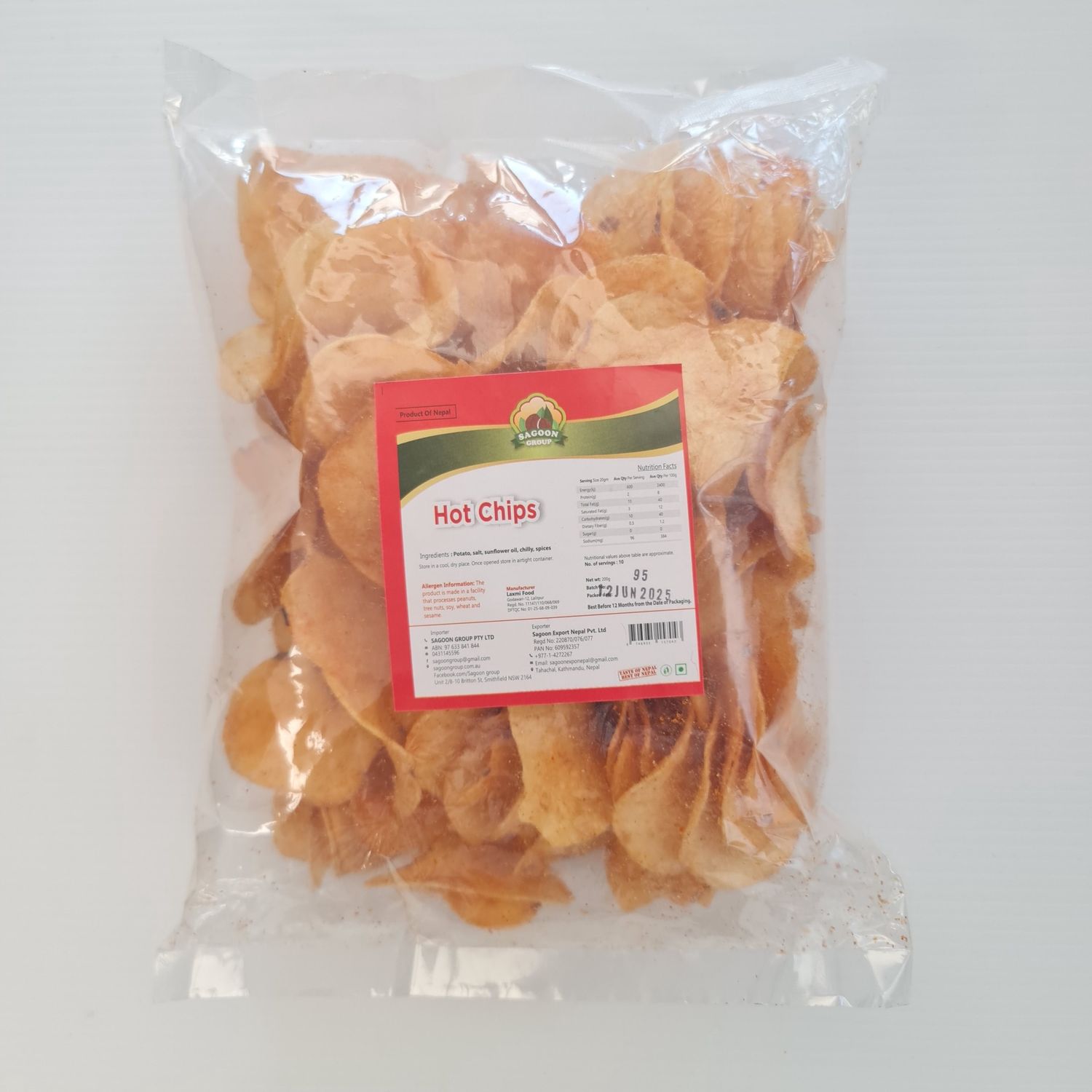 Hot Potato Chips (200 gm)