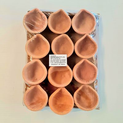 Plain Clay Diya Pack of 12